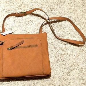SONOMA Dina Triple Entry Crossbody in Cognac